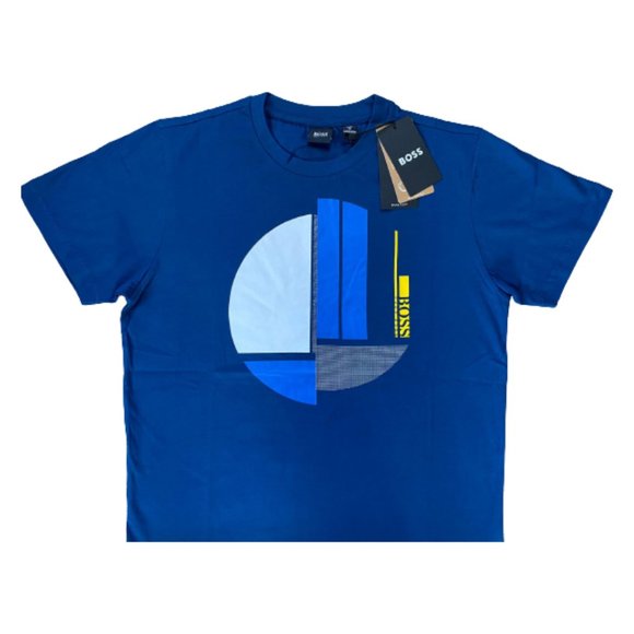 NWT Men's HUGO BOSS Cotton T-Shirts  Color Dark Blue Size S, M, L, XL, XXL - Picture 2 of 6